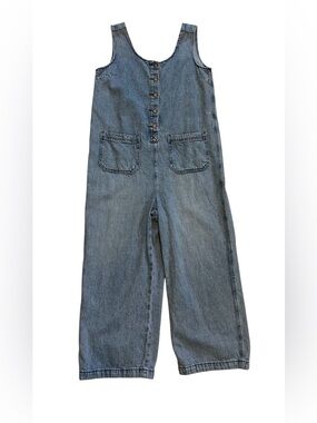 Sincerely Jules Medium Light Blue Denim Wide Leg Cropped Jumper